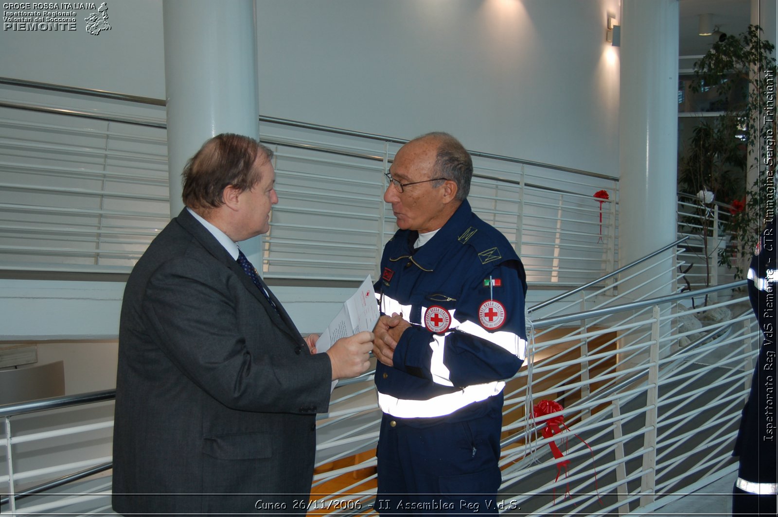 Cuneo 26/11/2006  - II Assemblea Reg V.d.S. - Croce Rossa Italiana - Ispettorato Regionale Volontari del Soccorso Piemonte