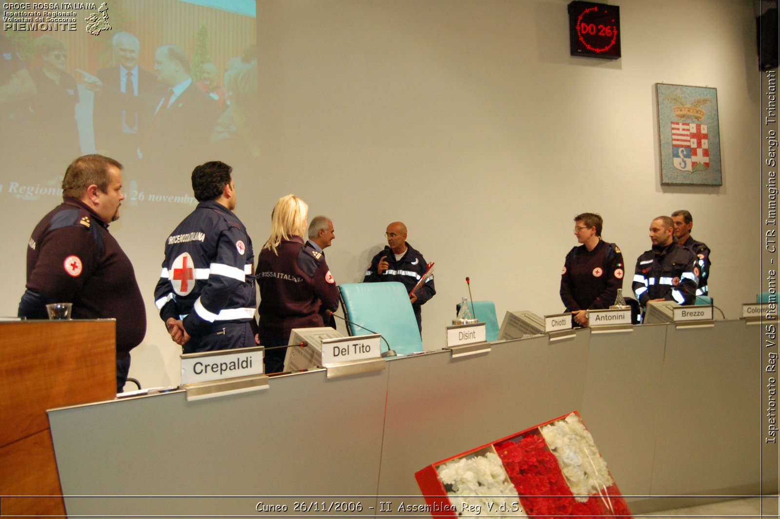 Cuneo 26/11/2006  - II Assemblea Reg V.d.S. - Croce Rossa Italiana - Ispettorato Regionale Volontari del Soccorso Piemonte