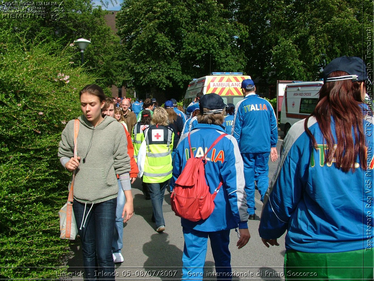 Limerick - Irlanda 05-08/07/2007 - Gara internazionale di Primo Soccorso - FACE First Aid Convention in Europe Ireland - Croce Rossa Italiana - Ispettorato Regionale Volontari del Soccorso Piemonte