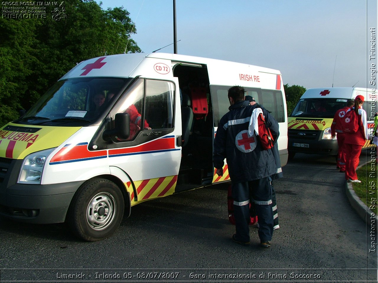 Limerick - Irlanda 05-08/07/2007 - Gara internazionale di Primo Soccorso - FACE First Aid Convention in Europe Ireland - Croce Rossa Italiana - Ispettorato Regionale Volontari del Soccorso Piemonte