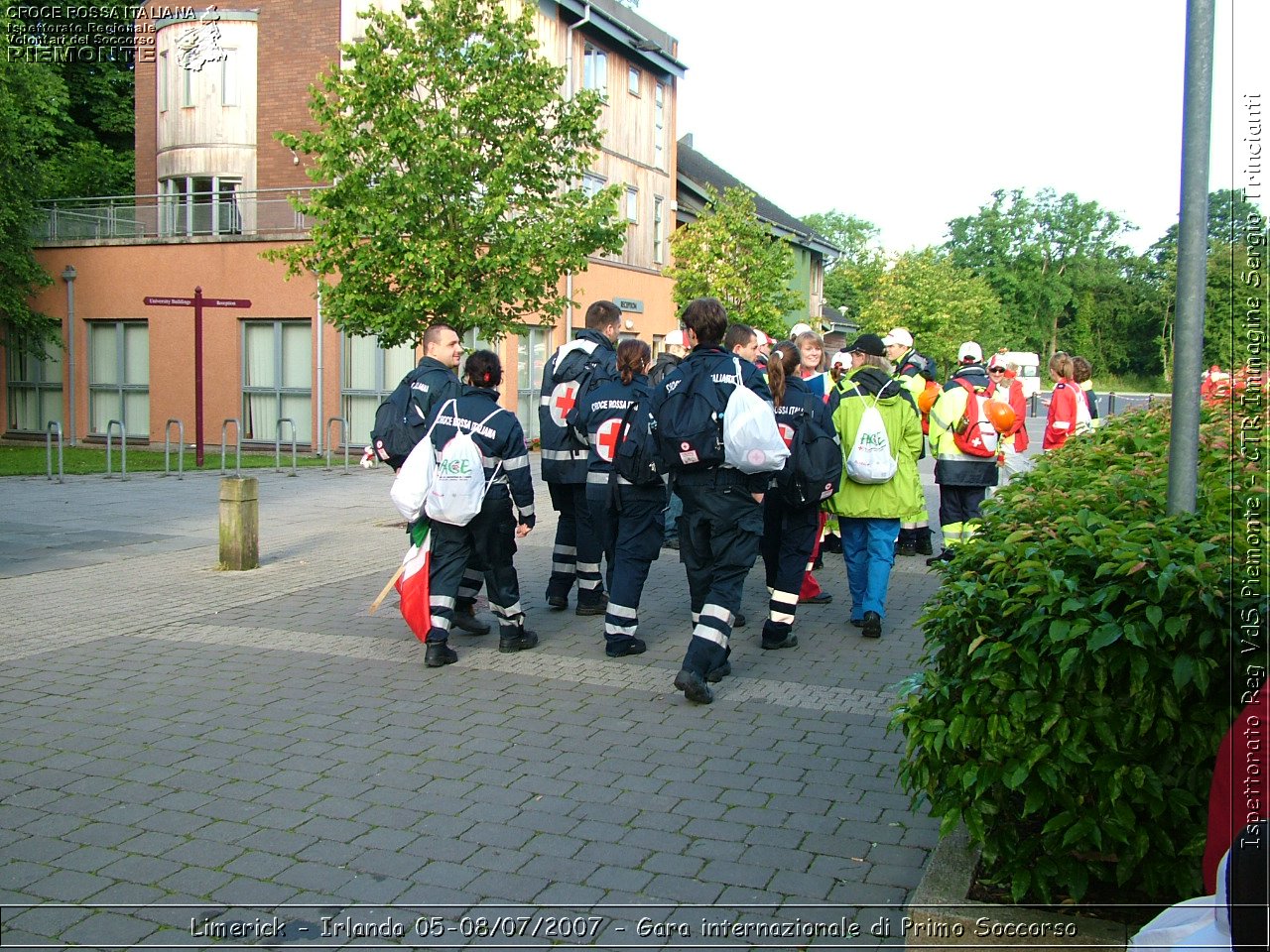 Limerick - Irlanda 05-08/07/2007 - Gara internazionale di Primo Soccorso - FACE First Aid Convention in Europe Ireland - Croce Rossa Italiana - Ispettorato Regionale Volontari del Soccorso Piemonte