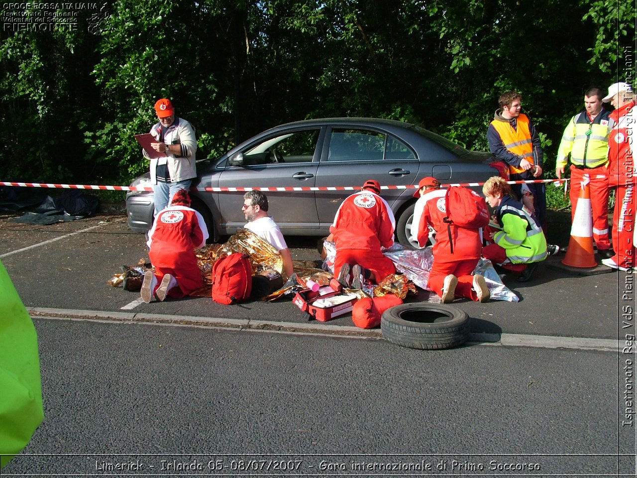 Limerick - Irlanda 05-08/07/2007 - Gara internazionale di Primo Soccorso - FACE First Aid Convention in Europe Ireland - Croce Rossa Italiana - Ispettorato Regionale Volontari del Soccorso Piemonte