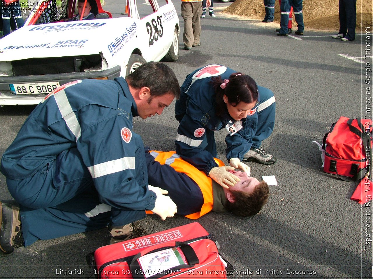 Limerick - Irlanda 05-08/07/2007 - Gara internazionale di Primo Soccorso - FACE First Aid Convention in Europe Ireland - Croce Rossa Italiana - Ispettorato Regionale Volontari del Soccorso Piemonte