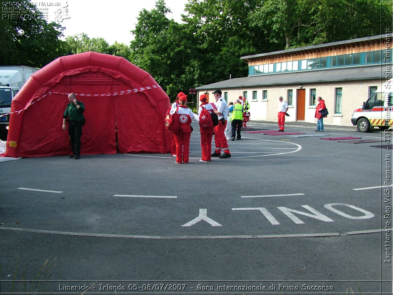 Limerick - Irlanda 05-08/07/2007 - Gara internazionale di Primo Soccorso - FACE First Aid Convention in Europe Ireland - Croce Rossa Italiana - Ispettorato Regionale Volontari del Soccorso Piemonte