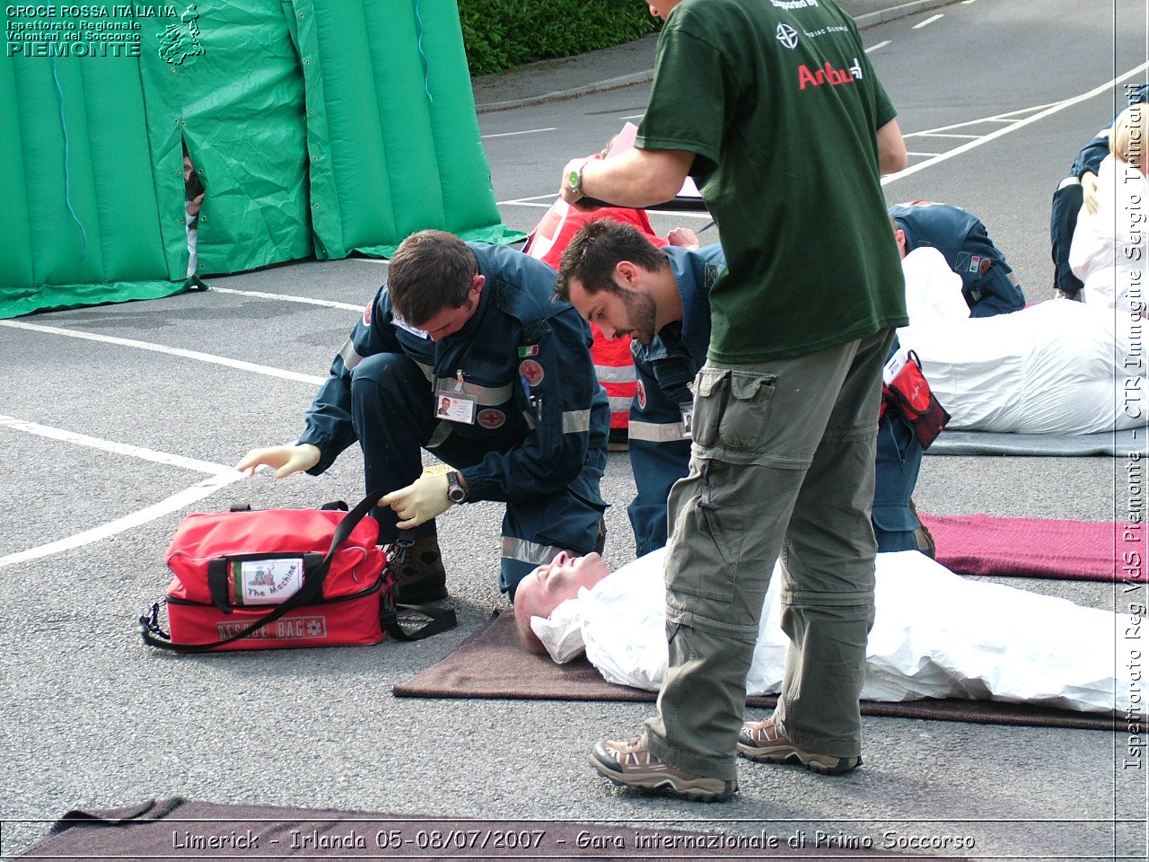 Limerick - Irlanda 05-08/07/2007 - Gara internazionale di Primo Soccorso - FACE First Aid Convention in Europe Ireland - Croce Rossa Italiana - Ispettorato Regionale Volontari del Soccorso Piemonte