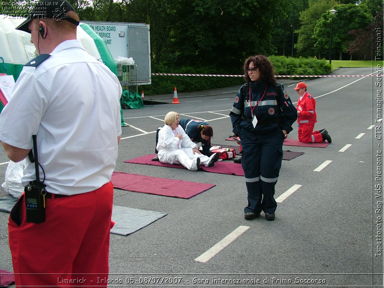 Limerick - Irlanda 05-08/07/2007 - Gara internazionale di Primo Soccorso - FACE First Aid Convention in Europe Ireland - Croce Rossa Italiana - Ispettorato Regionale Volontari del Soccorso Piemonte