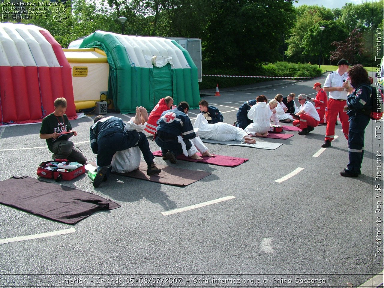 Limerick - Irlanda 05-08/07/2007 - Gara internazionale di Primo Soccorso - FACE First Aid Convention in Europe Ireland - Croce Rossa Italiana - Ispettorato Regionale Volontari del Soccorso Piemonte