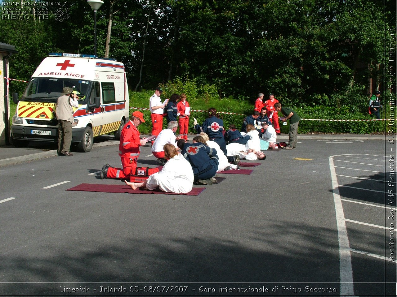 Limerick - Irlanda 05-08/07/2007 - Gara internazionale di Primo Soccorso - FACE First Aid Convention in Europe Ireland - Croce Rossa Italiana - Ispettorato Regionale Volontari del Soccorso Piemonte