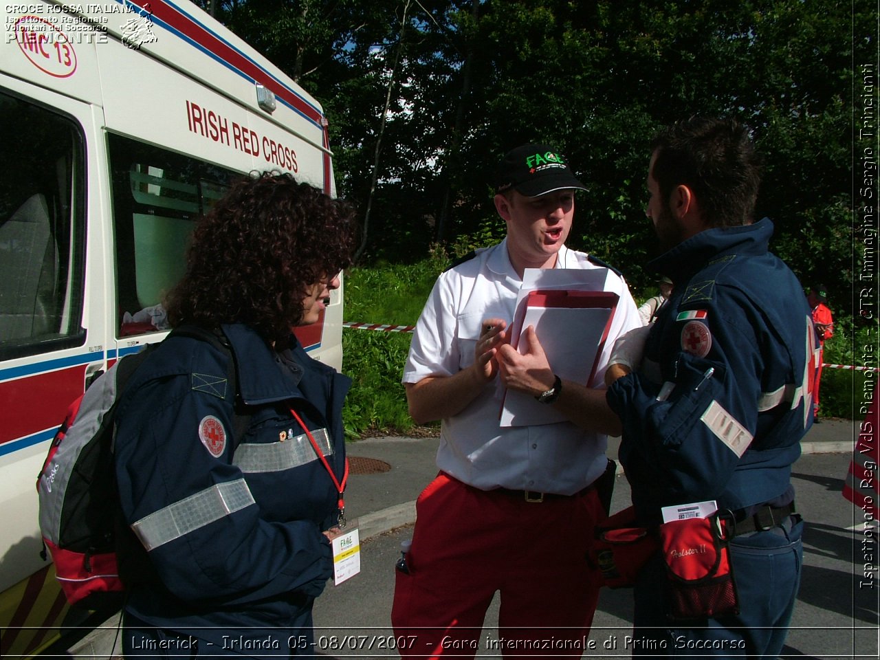 Limerick - Irlanda 05-08/07/2007 - Gara internazionale di Primo Soccorso - FACE First Aid Convention in Europe Ireland - Croce Rossa Italiana - Ispettorato Regionale Volontari del Soccorso Piemonte