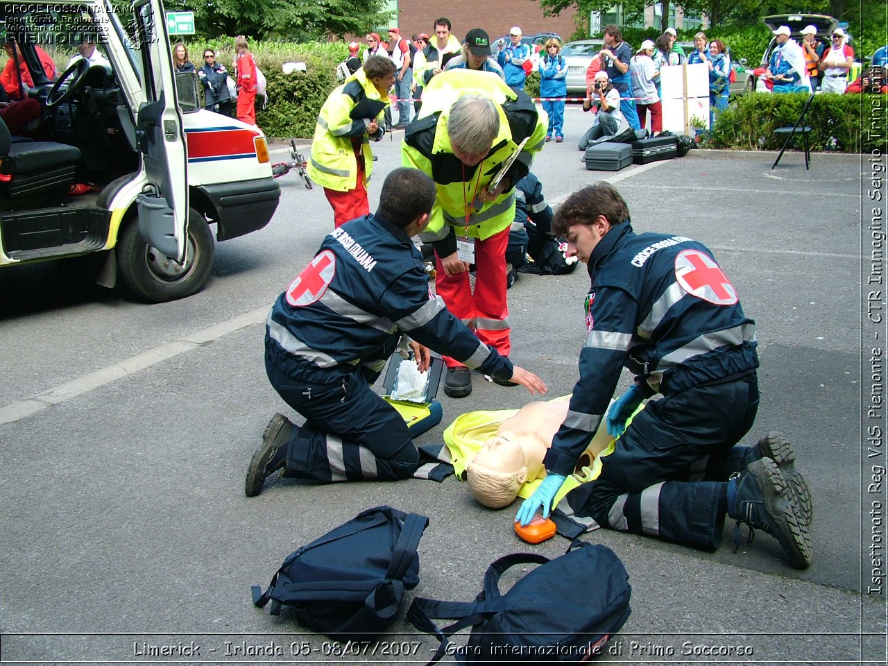 Limerick - Irlanda 05-08/07/2007 - Gara internazionale di Primo Soccorso - FACE First Aid Convention in Europe Ireland - Croce Rossa Italiana - Ispettorato Regionale Volontari del Soccorso Piemonte