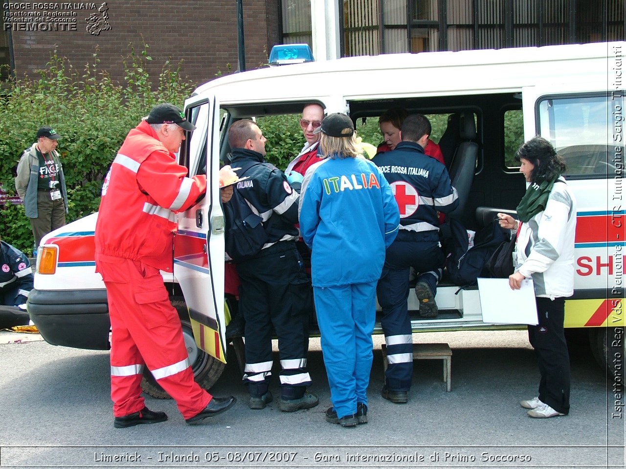 Limerick - Irlanda 05-08/07/2007 - Gara internazionale di Primo Soccorso - FACE First Aid Convention in Europe Ireland - Croce Rossa Italiana - Ispettorato Regionale Volontari del Soccorso Piemonte