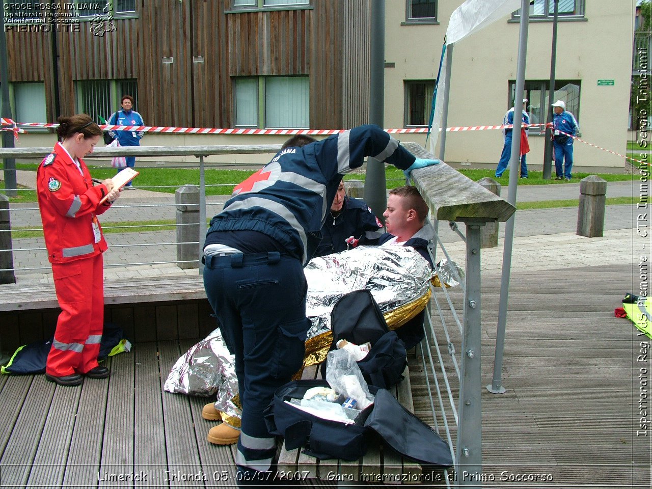 Limerick - Irlanda 05-08/07/2007 - Gara internazionale di Primo Soccorso - FACE First Aid Convention in Europe Ireland - Croce Rossa Italiana - Ispettorato Regionale Volontari del Soccorso Piemonte