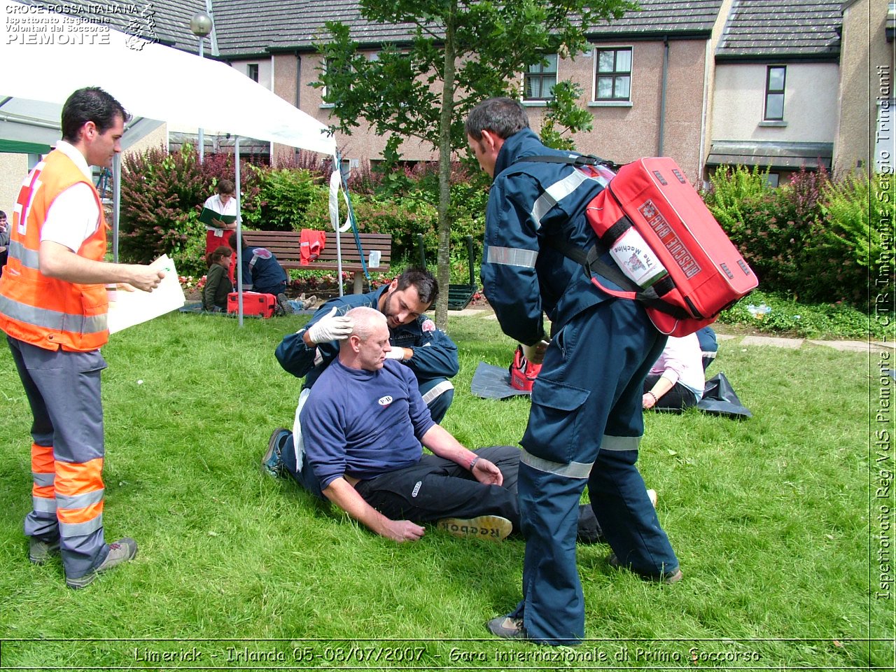 Limerick - Irlanda 05-08/07/2007 - Gara internazionale di Primo Soccorso - FACE First Aid Convention in Europe Ireland - Croce Rossa Italiana - Ispettorato Regionale Volontari del Soccorso Piemonte