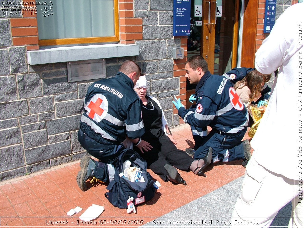 Limerick - Irlanda 05-08/07/2007 - Gara internazionale di Primo Soccorso - FACE First Aid Convention in Europe Ireland - Croce Rossa Italiana - Ispettorato Regionale Volontari del Soccorso Piemonte