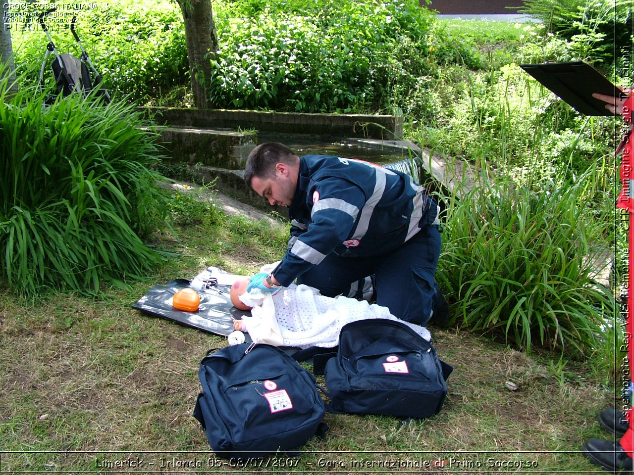 Limerick - Irlanda 05-08/07/2007 - Gara internazionale di Primo Soccorso - FACE First Aid Convention in Europe Ireland - Croce Rossa Italiana - Ispettorato Regionale Volontari del Soccorso Piemonte