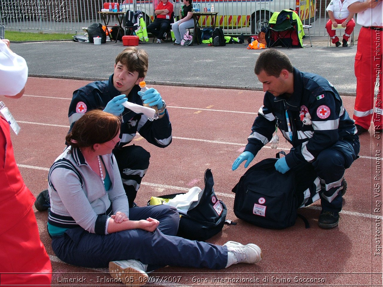 Limerick - Irlanda 05-08/07/2007 - Gara internazionale di Primo Soccorso - FACE First Aid Convention in Europe Ireland - Croce Rossa Italiana - Ispettorato Regionale Volontari del Soccorso Piemonte