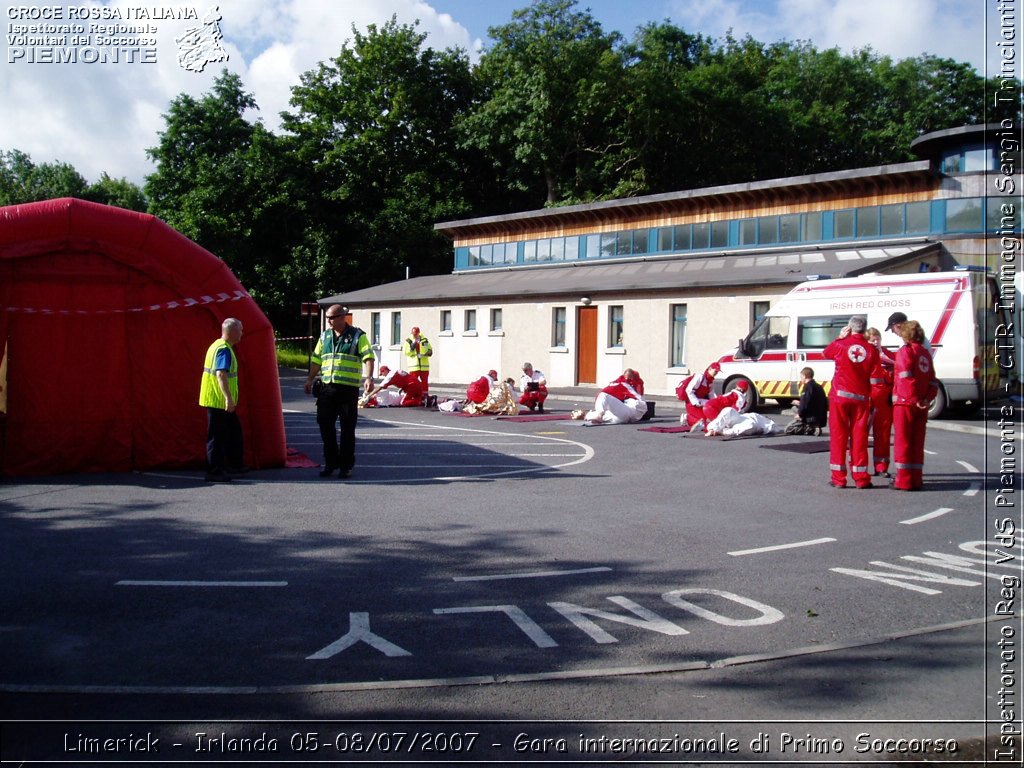 Limerick - Irlanda 05-08/07/2007 - Gara internazionale di Primo Soccorso - FACE First Aid Convention in Europe Ireland - Croce Rossa Italiana - Ispettorato Regionale Volontari del Soccorso Piemonte