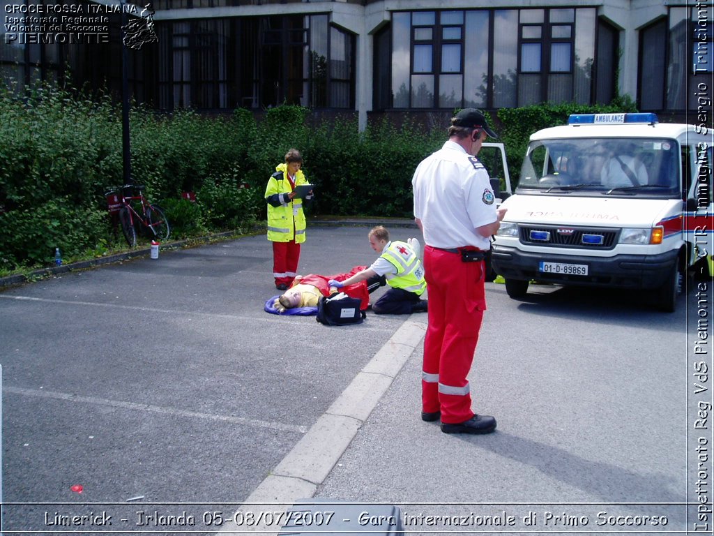 Limerick - Irlanda 05-08/07/2007 - Gara internazionale di Primo Soccorso - FACE First Aid Convention in Europe Ireland - Croce Rossa Italiana - Ispettorato Regionale Volontari del Soccorso Piemonte