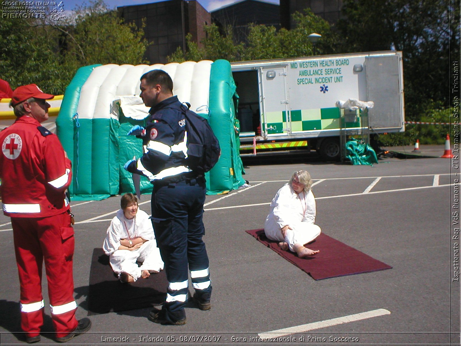 Limerick - Irlanda 05-08/07/2007 - Gara internazionale di Primo Soccorso - FACE First Aid Convention in Europe Ireland - Croce Rossa Italiana - Ispettorato Regionale Volontari del Soccorso Piemonte