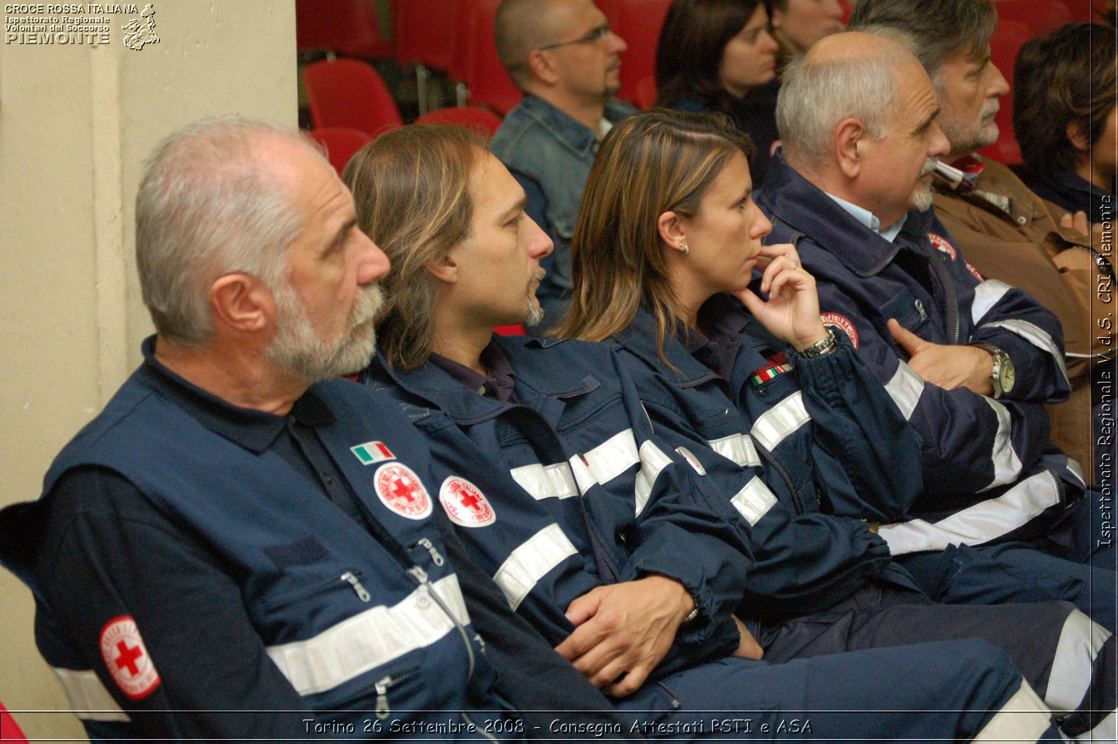 Torino 26 Settembre 2008 - Consegna Attestati PSTI e ASA -  Croce Rossa Italiana - Ispettorato Regionale Volontari del Soccorso Piemonte