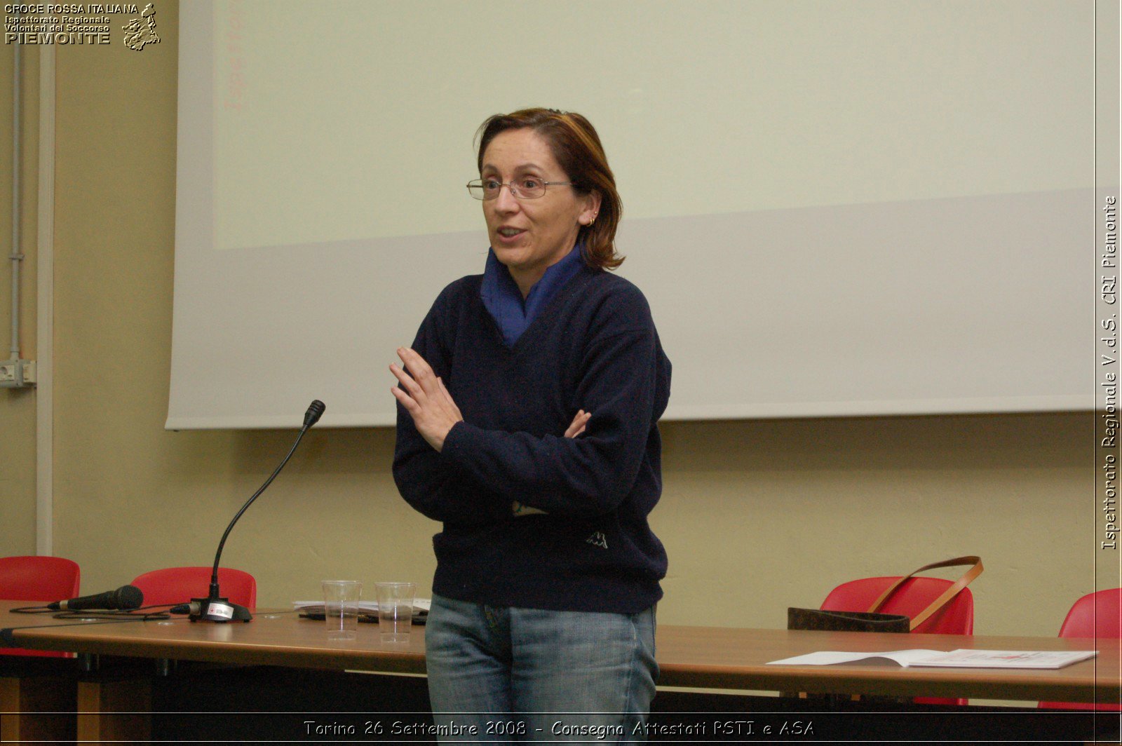 Torino 26 Settembre 2008 - Consegna Attestati PSTI e ASA -  Croce Rossa Italiana - Ispettorato Regionale Volontari del Soccorso Piemonte