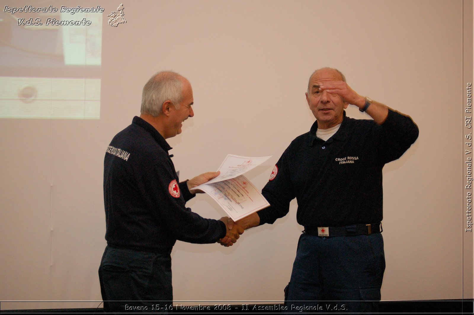 Baveno 15-16 Novembre 2008 - II Assemblea Regionale V.d.S. -  Croce Rossa Italiana - Ispettorato Regionale Volontari del Soccorso Piemonte