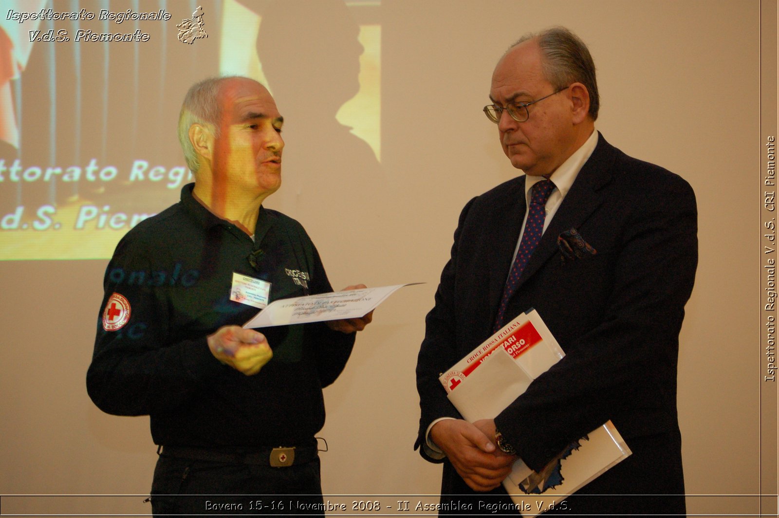 Baveno 15-16 Novembre 2008 - II Assemblea Regionale V.d.S. -  Croce Rossa Italiana - Ispettorato Regionale Volontari del Soccorso Piemonte