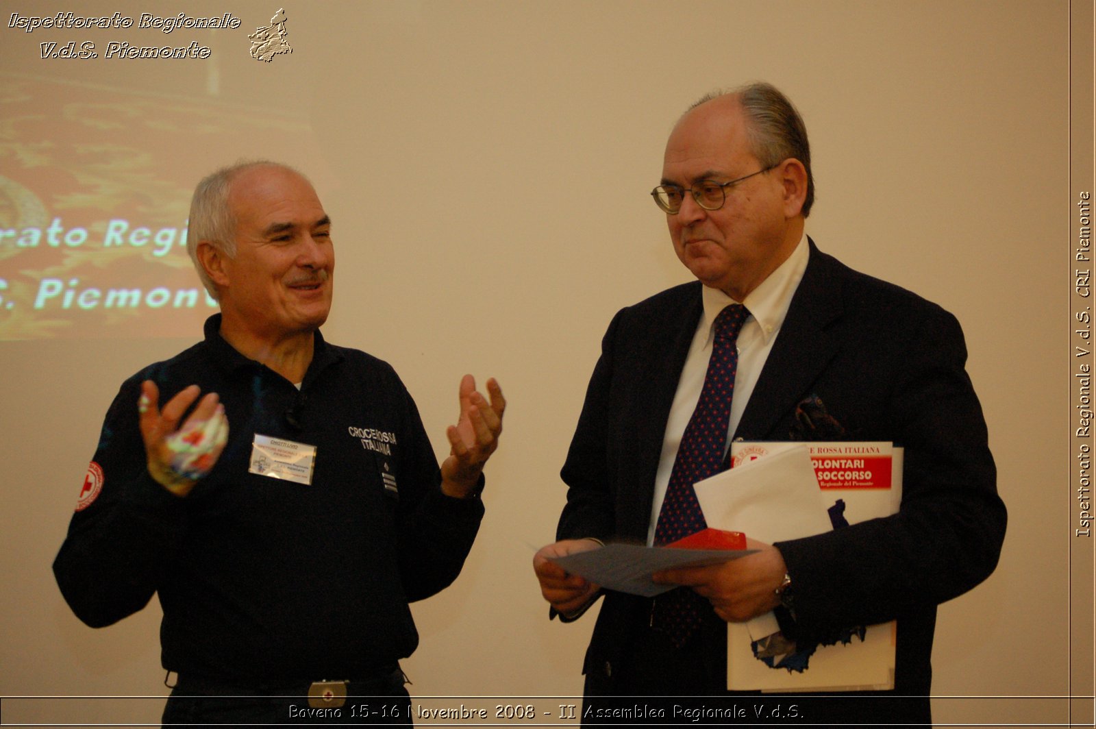 Baveno 15-16 Novembre 2008 - II Assemblea Regionale V.d.S. -  Croce Rossa Italiana - Ispettorato Regionale Volontari del Soccorso Piemonte