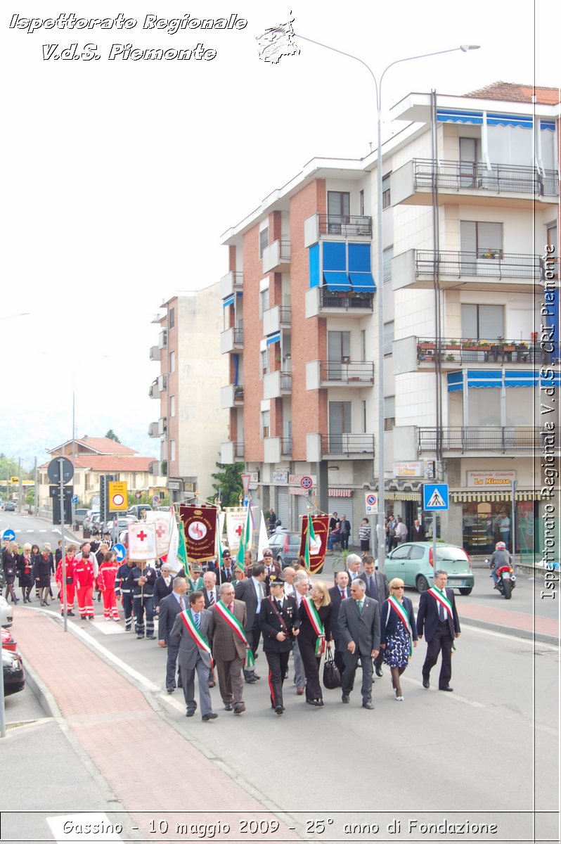 Gassino - 10 maggio 2009 - 25 anno di Fondazione -  Croce Rossa Italiana - Ispettorato Regionale Volontari del Soccorso Piemonte