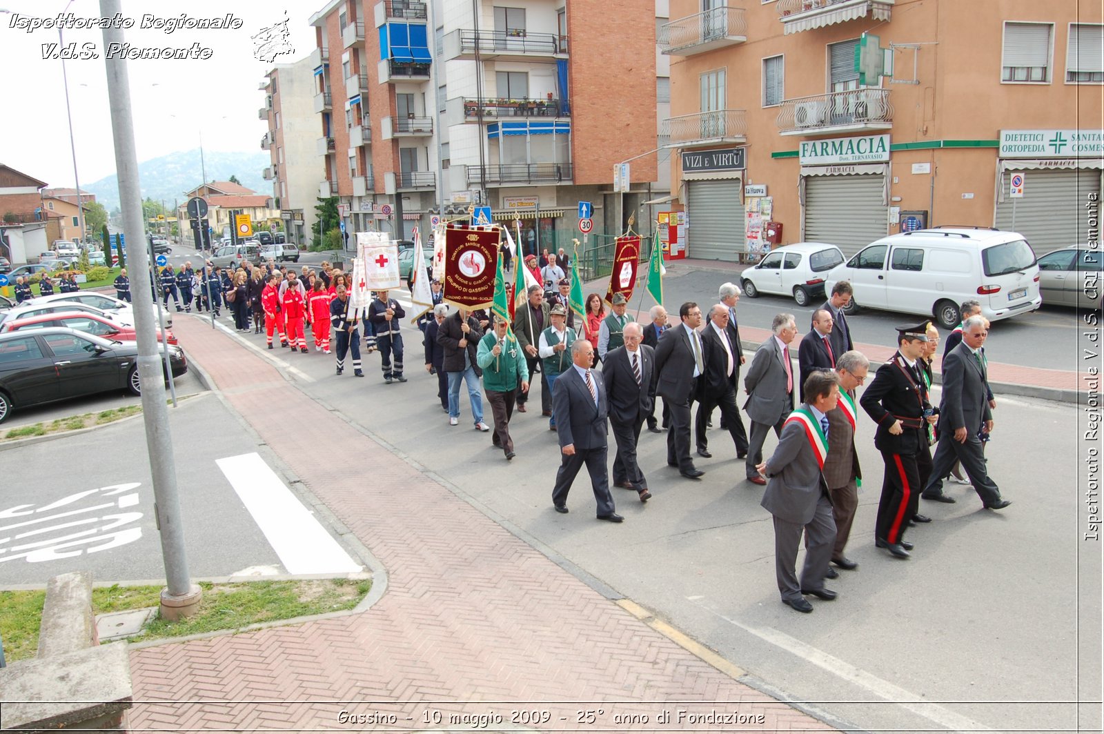 Gassino - 10 maggio 2009 - 25 anno di Fondazione -  Croce Rossa Italiana - Ispettorato Regionale Volontari del Soccorso Piemonte