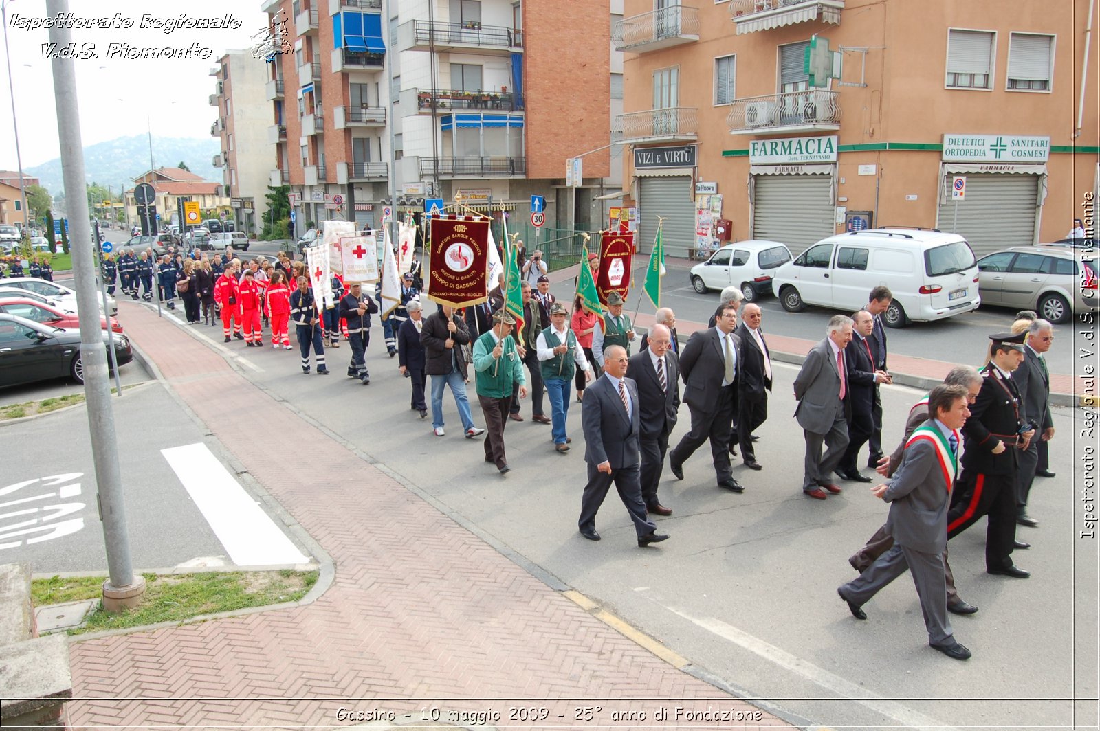 Gassino - 10 maggio 2009 - 25 anno di Fondazione -  Croce Rossa Italiana - Ispettorato Regionale Volontari del Soccorso Piemonte