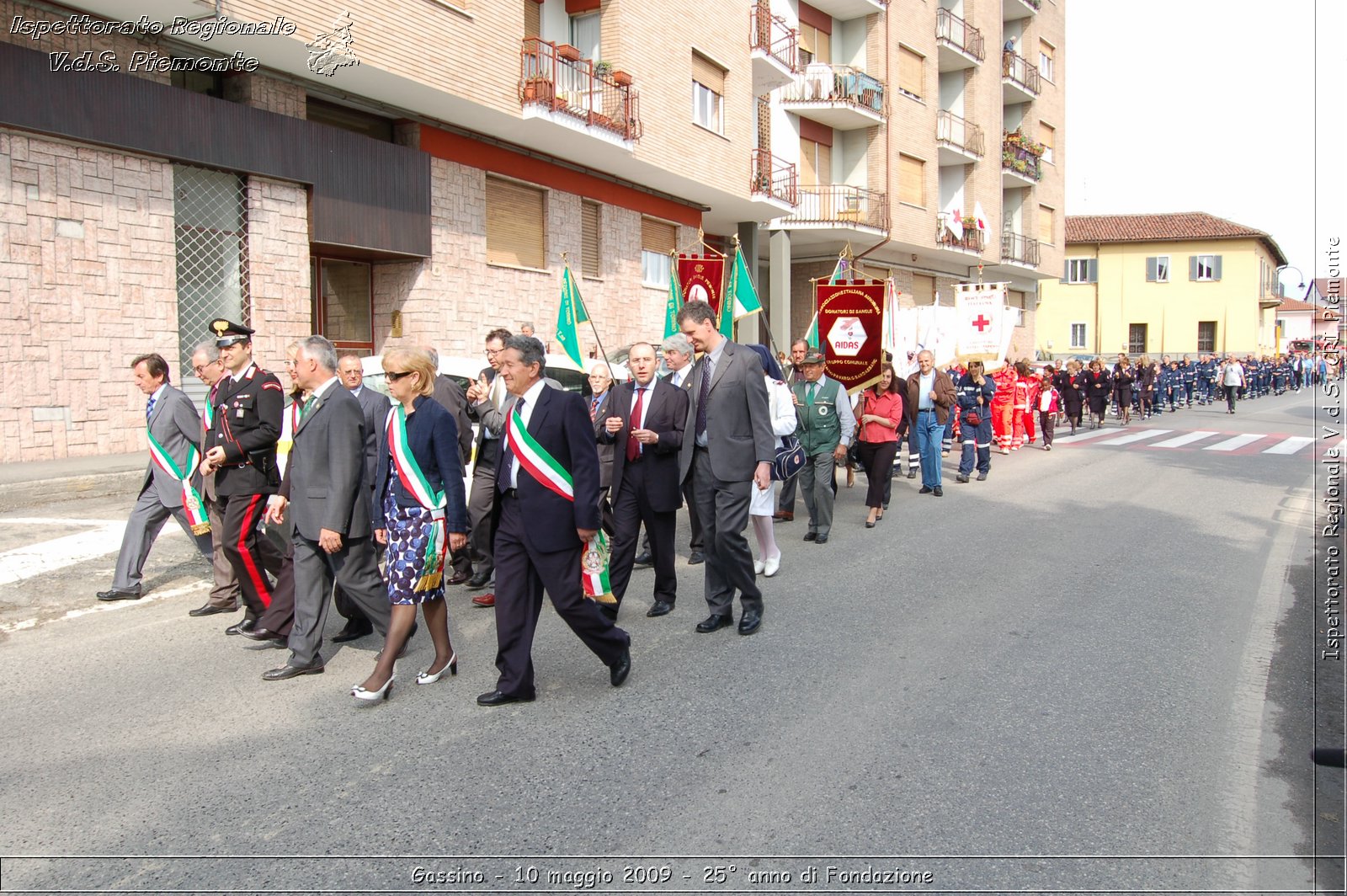 Gassino - 10 maggio 2009 - 25 anno di Fondazione -  Croce Rossa Italiana - Ispettorato Regionale Volontari del Soccorso Piemonte