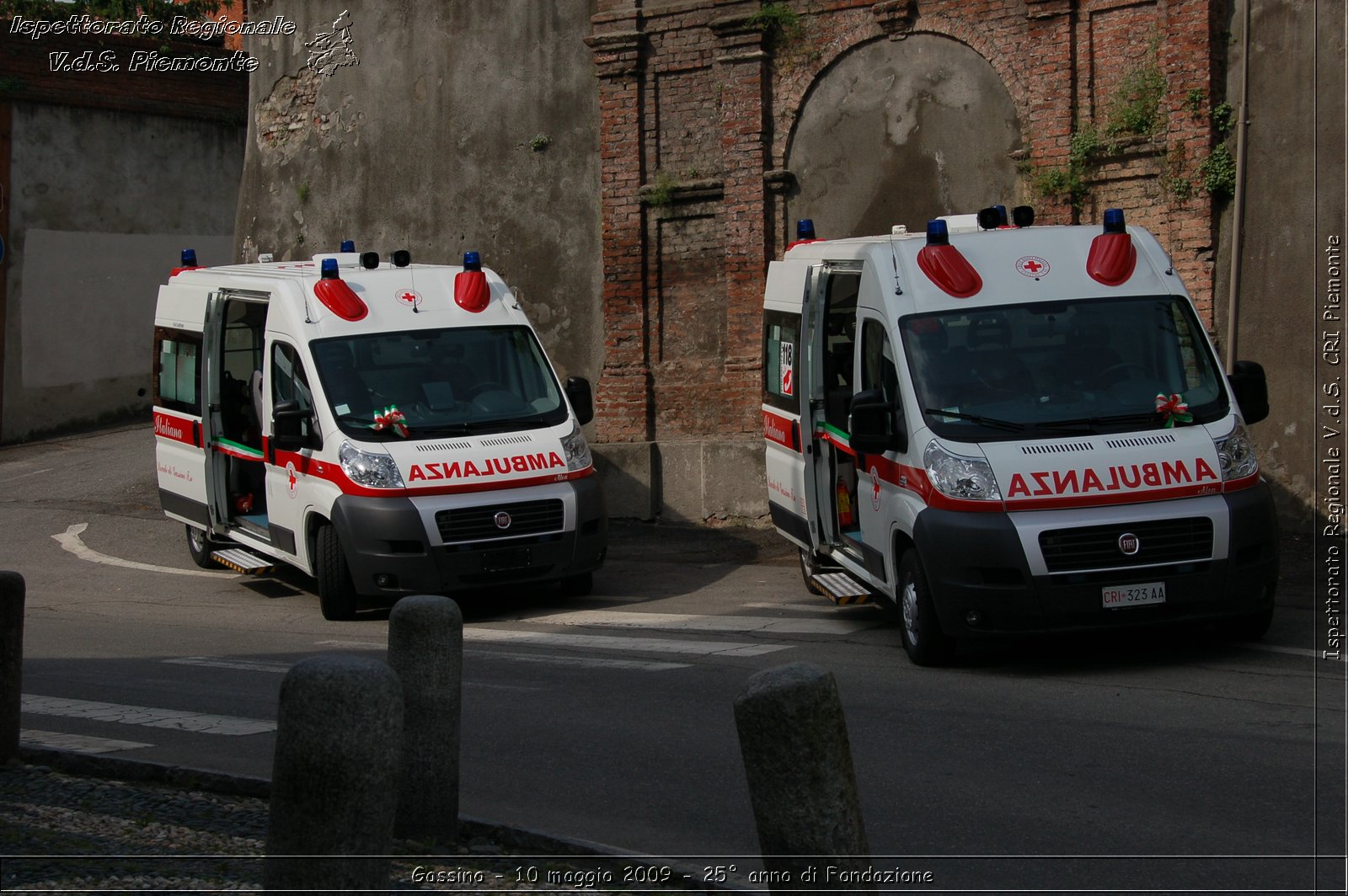 Gassino - 10 maggio 2009 - 25 anno di Fondazione -  Croce Rossa Italiana - Ispettorato Regionale Volontari del Soccorso Piemonte