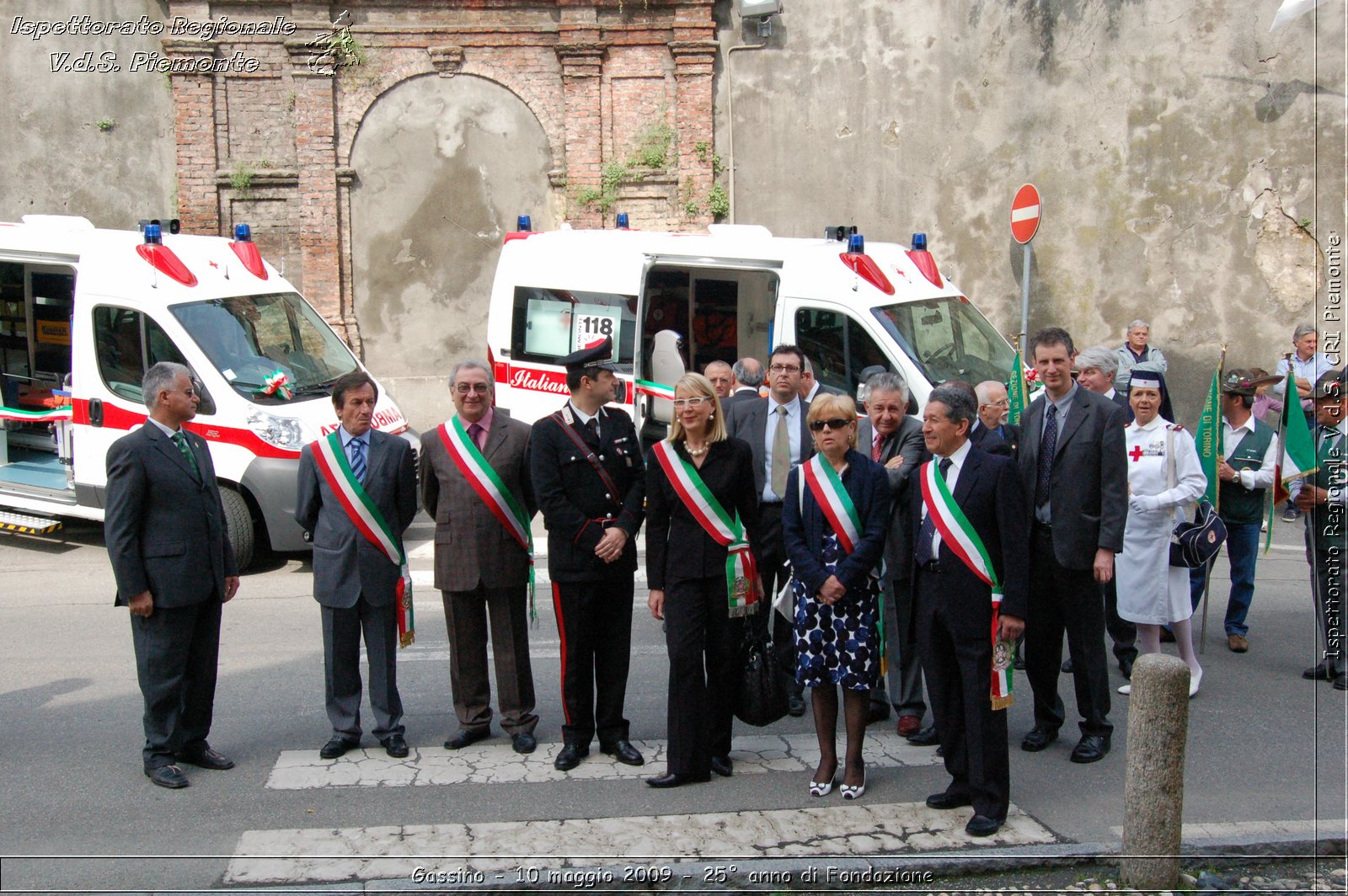 Gassino - 10 maggio 2009 - 25 anno di Fondazione -  Croce Rossa Italiana - Ispettorato Regionale Volontari del Soccorso Piemonte