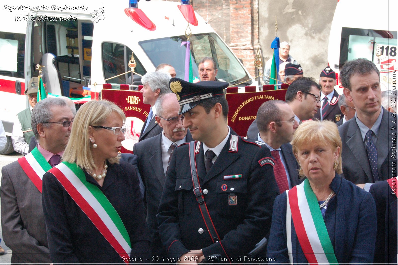 Gassino - 10 maggio 2009 - 25 anno di Fondazione -  Croce Rossa Italiana - Ispettorato Regionale Volontari del Soccorso Piemonte