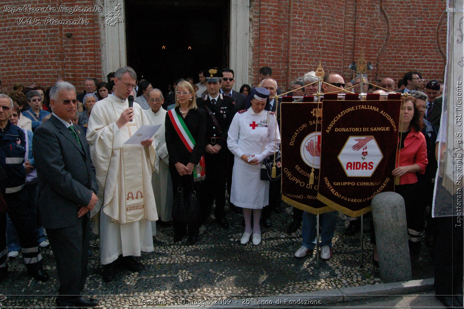 Gassino - 10 maggio 2009 - 25 anno di Fondazione -  Croce Rossa Italiana - Ispettorato Regionale Volontari del Soccorso Piemonte