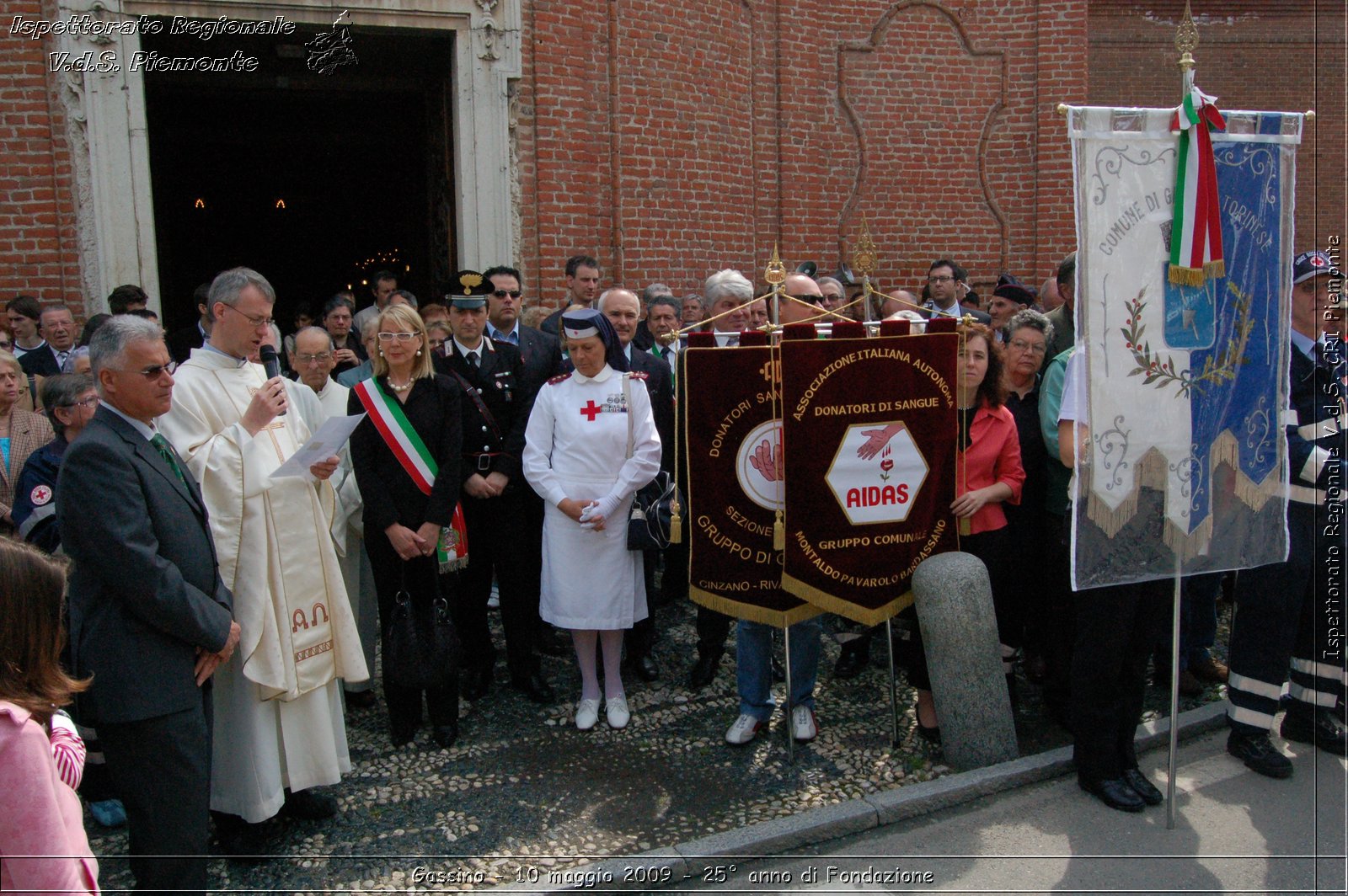 Gassino - 10 maggio 2009 - 25 anno di Fondazione -  Croce Rossa Italiana - Ispettorato Regionale Volontari del Soccorso Piemonte