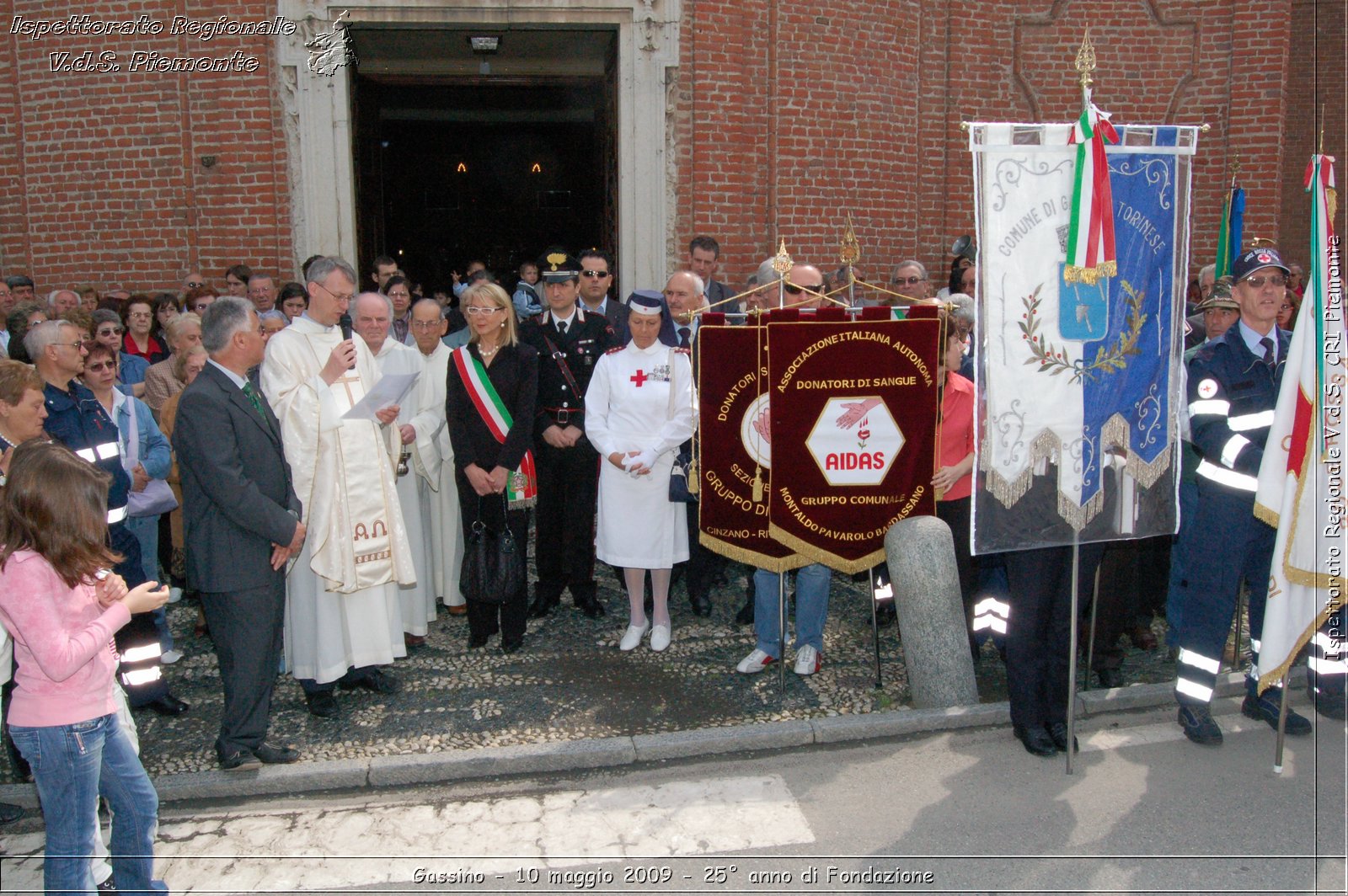 Gassino - 10 maggio 2009 - 25 anno di Fondazione -  Croce Rossa Italiana - Ispettorato Regionale Volontari del Soccorso Piemonte