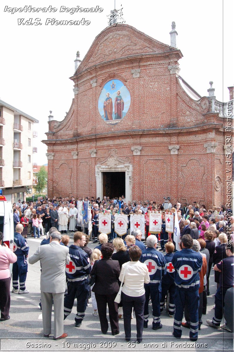 Gassino - 10 maggio 2009 - 25 anno di Fondazione -  Croce Rossa Italiana - Ispettorato Regionale Volontari del Soccorso Piemonte