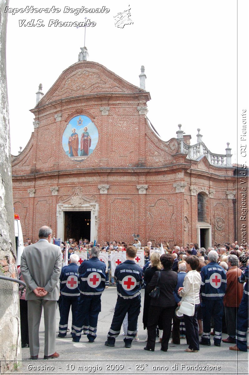 Gassino - 10 maggio 2009 - 25 anno di Fondazione -  Croce Rossa Italiana - Ispettorato Regionale Volontari del Soccorso Piemonte