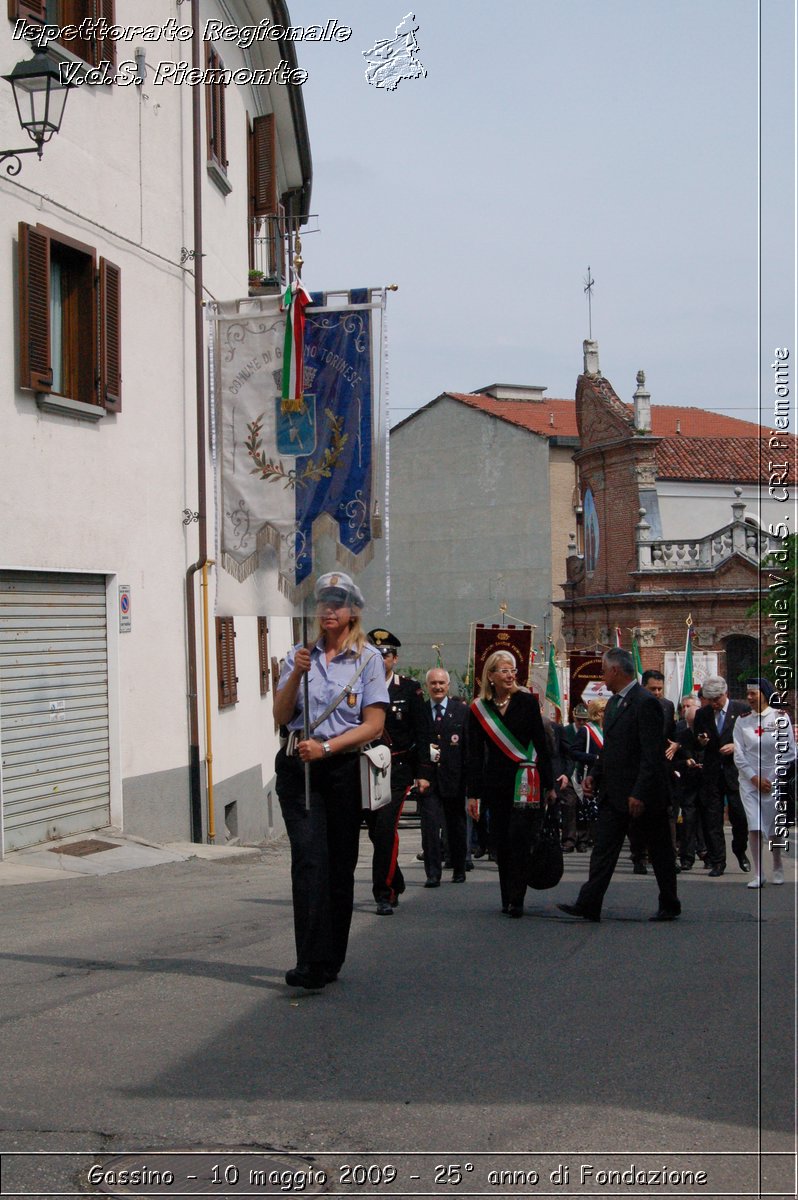 Gassino - 10 maggio 2009 - 25 anno di Fondazione -  Croce Rossa Italiana - Ispettorato Regionale Volontari del Soccorso Piemonte