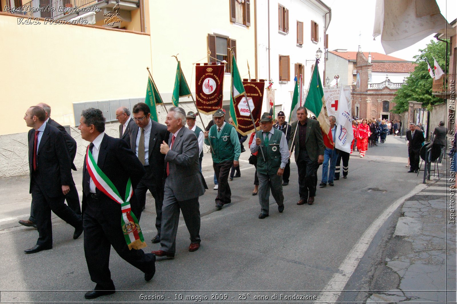 Gassino - 10 maggio 2009 - 25 anno di Fondazione -  Croce Rossa Italiana - Ispettorato Regionale Volontari del Soccorso Piemonte