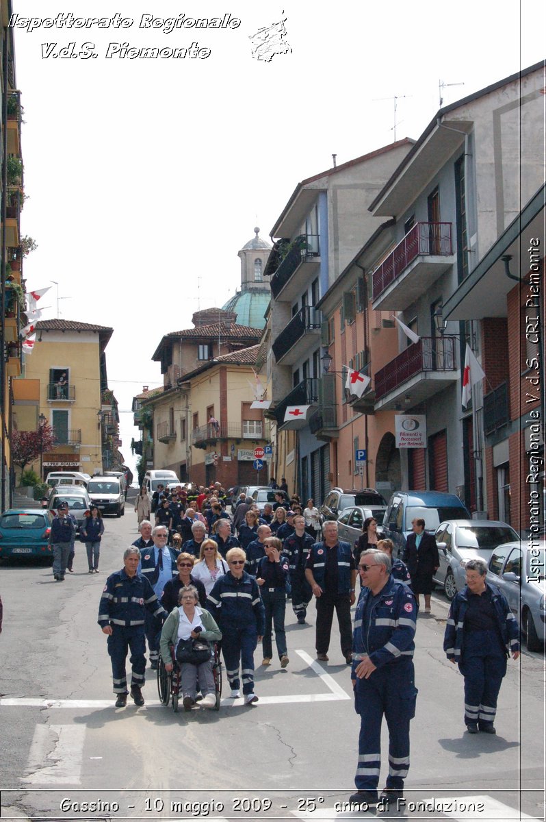 Gassino - 10 maggio 2009 - 25 anno di Fondazione -  Croce Rossa Italiana - Ispettorato Regionale Volontari del Soccorso Piemonte