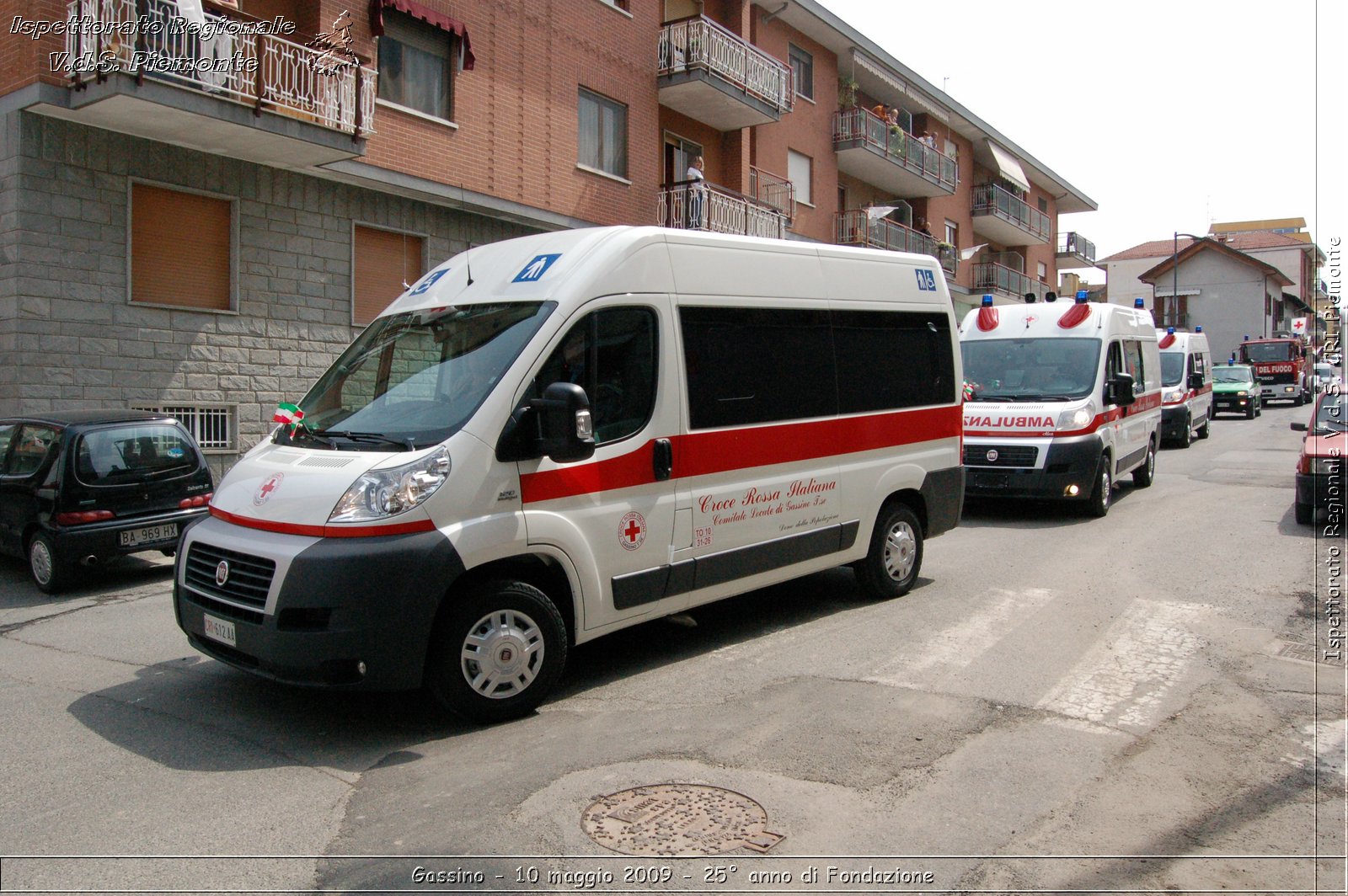 Gassino - 10 maggio 2009 - 25 anno di Fondazione -  Croce Rossa Italiana - Ispettorato Regionale Volontari del Soccorso Piemonte