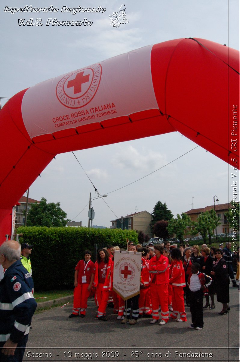 Gassino - 10 maggio 2009 - 25 anno di Fondazione -  Croce Rossa Italiana - Ispettorato Regionale Volontari del Soccorso Piemonte