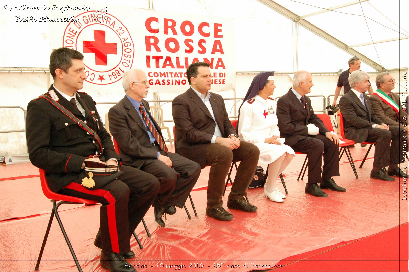 Gassino - 10 maggio 2009 - 25 anno di Fondazione -  Croce Rossa Italiana - Ispettorato Regionale Volontari del Soccorso Piemonte
