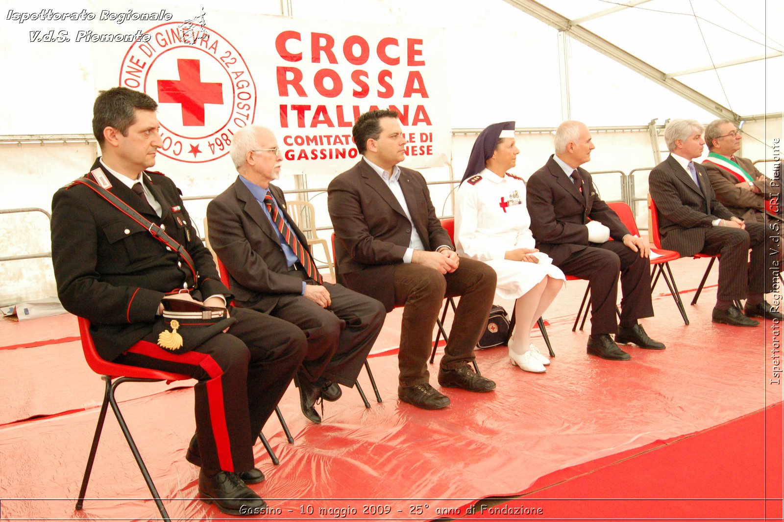 Gassino - 10 maggio 2009 - 25 anno di Fondazione -  Croce Rossa Italiana - Ispettorato Regionale Volontari del Soccorso Piemonte