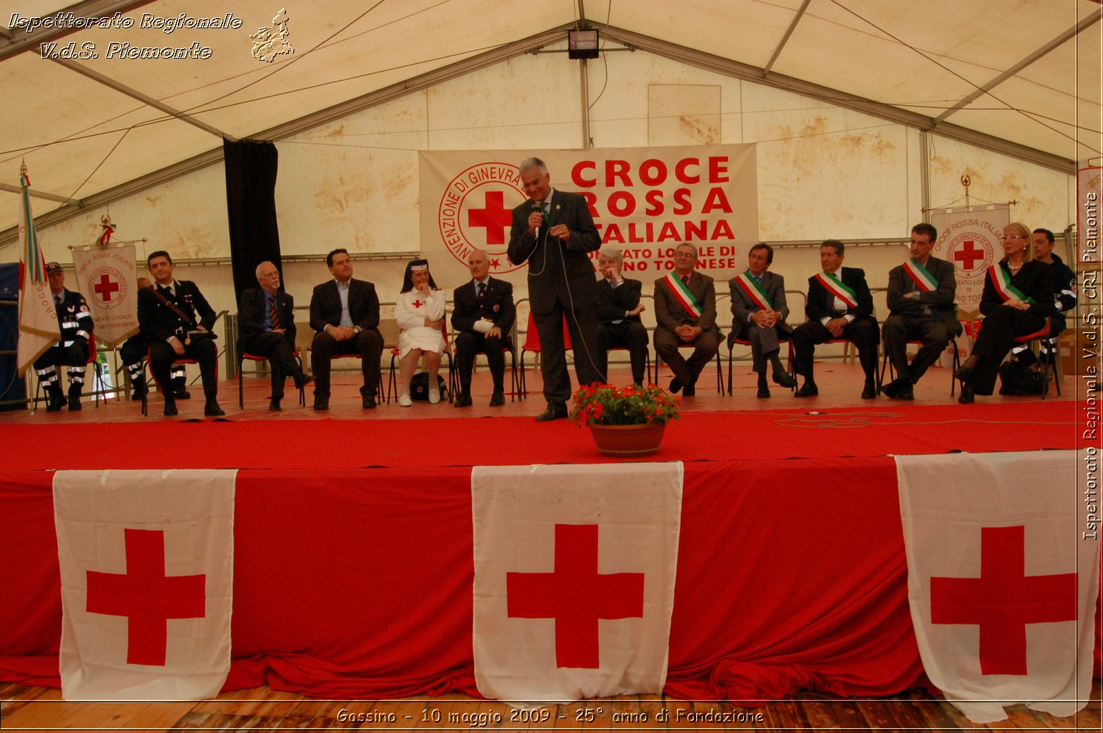 Gassino - 10 maggio 2009 - 25 anno di Fondazione -  Croce Rossa Italiana - Ispettorato Regionale Volontari del Soccorso Piemonte