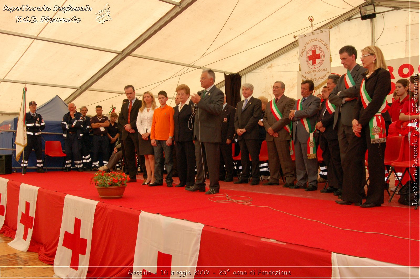 Gassino - 10 maggio 2009 - 25 anno di Fondazione -  Croce Rossa Italiana - Ispettorato Regionale Volontari del Soccorso Piemonte