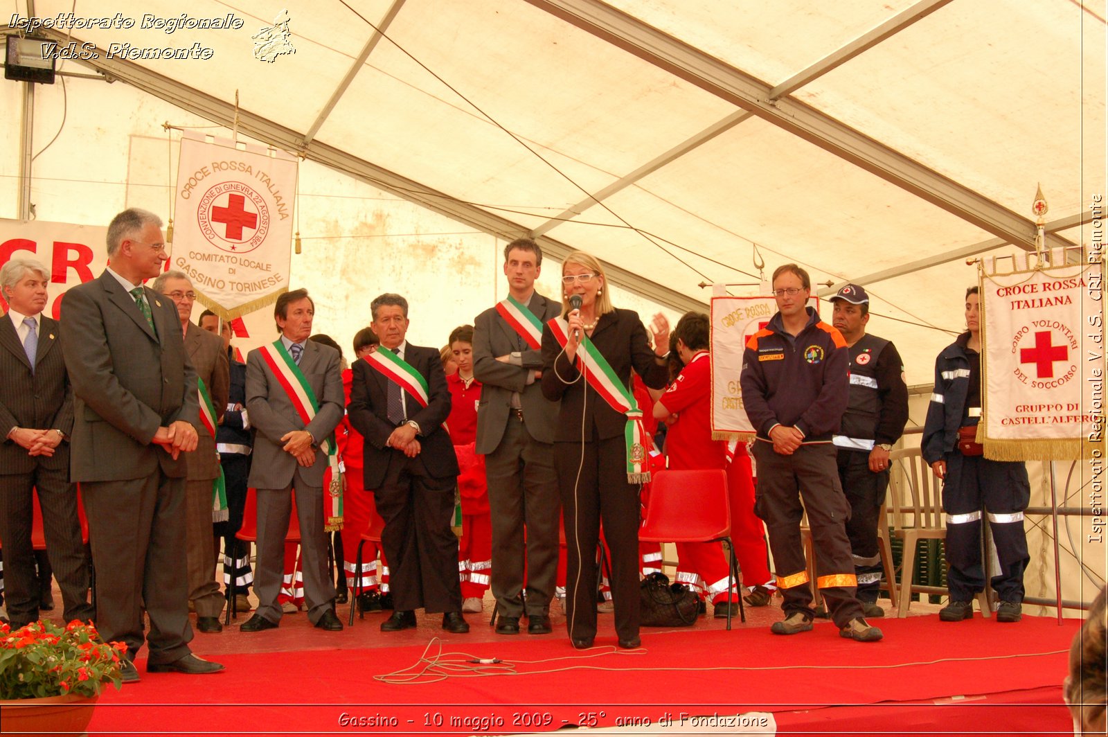 Gassino - 10 maggio 2009 - 25 anno di Fondazione -  Croce Rossa Italiana - Ispettorato Regionale Volontari del Soccorso Piemonte